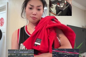 都是杨瀚森球衣哈！女网红珠姐：都说我是伪球迷 但我球衣多啊~